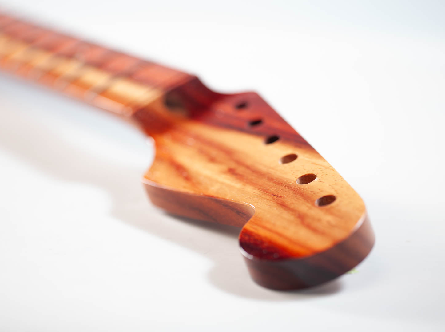 ap select padauk strat neck headstock view