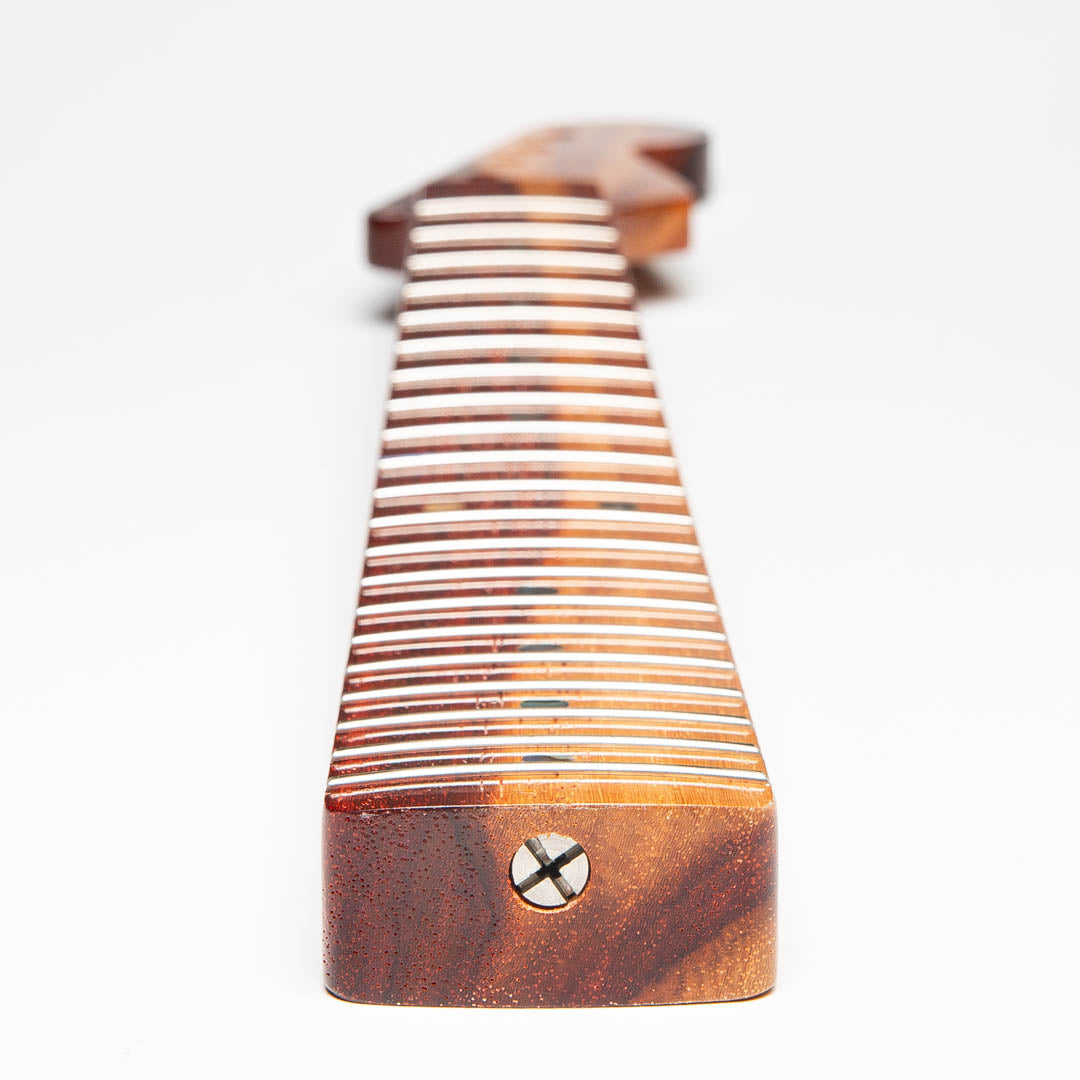ap select padauk strat neck heel view