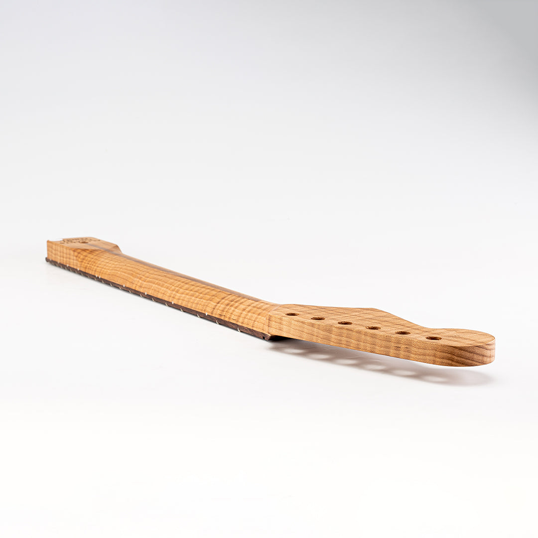 neck headstock bass side back view