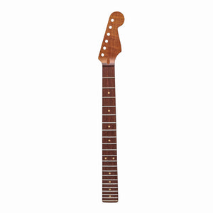 allparts roasted maple strat neck with rosewood fretboard front view