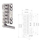 Vega-Trem VT1 Special Standard 6-Screw Trem For Stratocaster (Chrome) - Diagram
