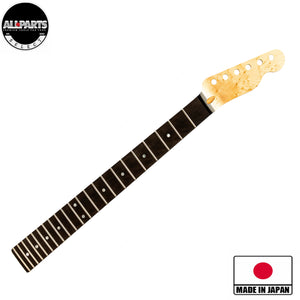 ap select birds eye maple tele neck front angled view with badges