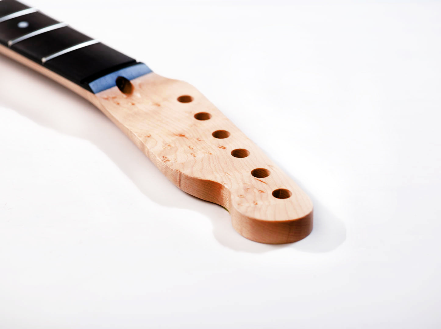 ap select birds eye maple tele neck headstock view