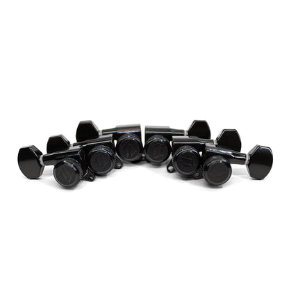 True Lok Mini Modern Style Locking Tuners - Black- Set