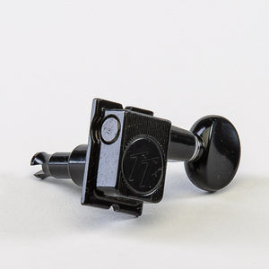 Allparts Top Tier 6 in-line keys w/ oval button single front view black