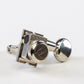 true lok 6 in-line staggered post locking keys w/ oval button single front view nickel