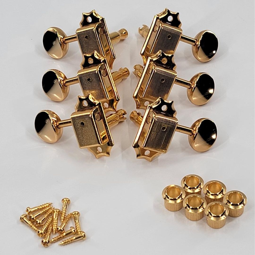 TK-7875-002 Gotoh 3x3 Vintage Style Keys Gold- set of  6 pcs