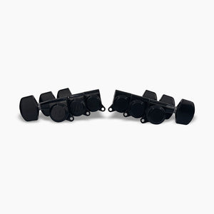 Allparts Top Lock locking tuner set view black
