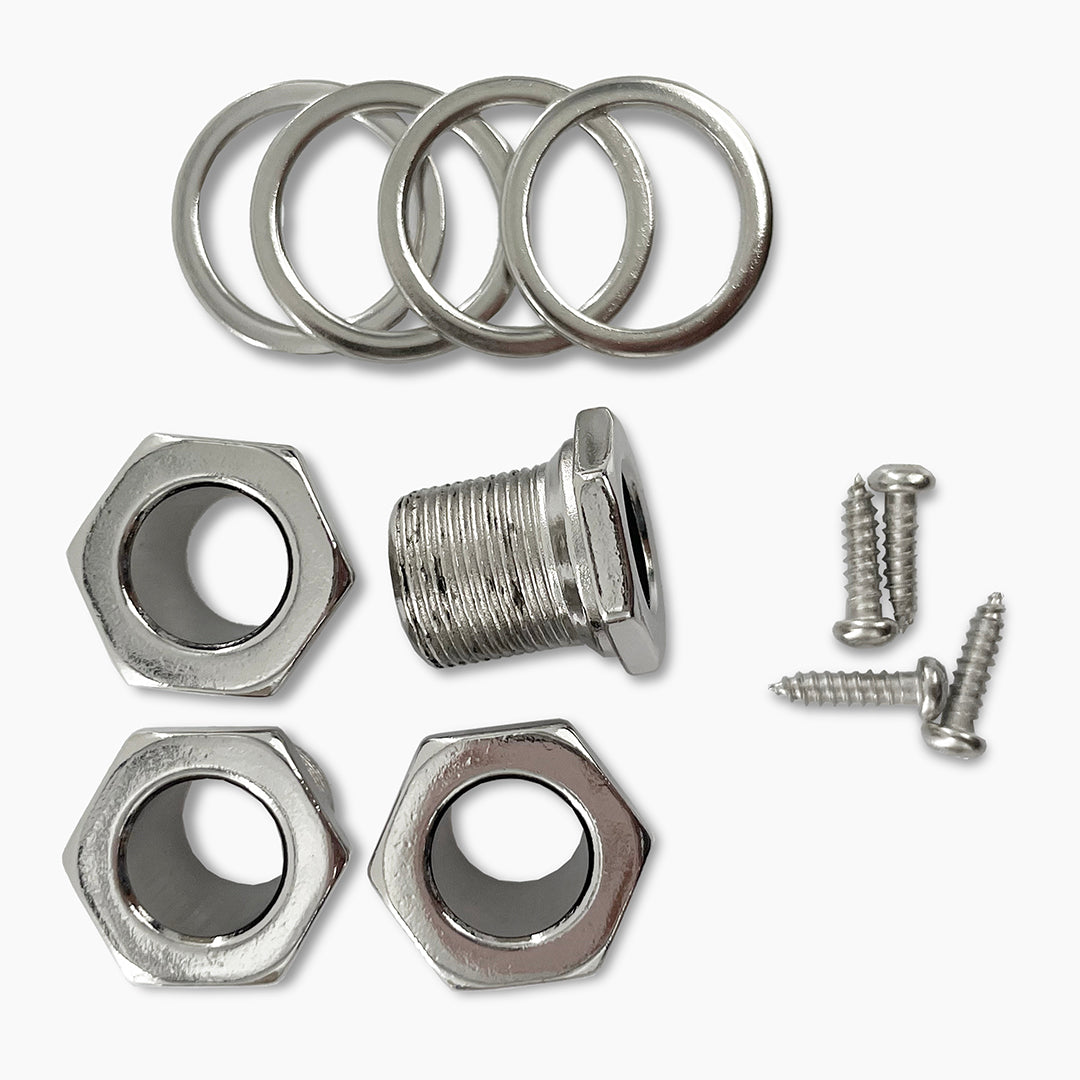 nickel inline bass key screws, washers, and rings