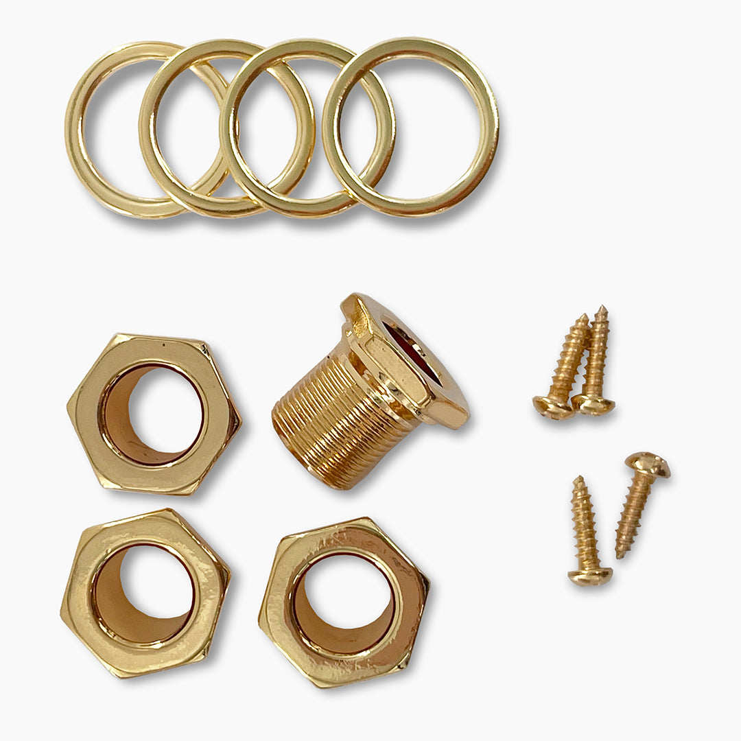 gold inline bass key screws, washers, and rings