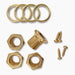 gold bass key screws, washers, and rings