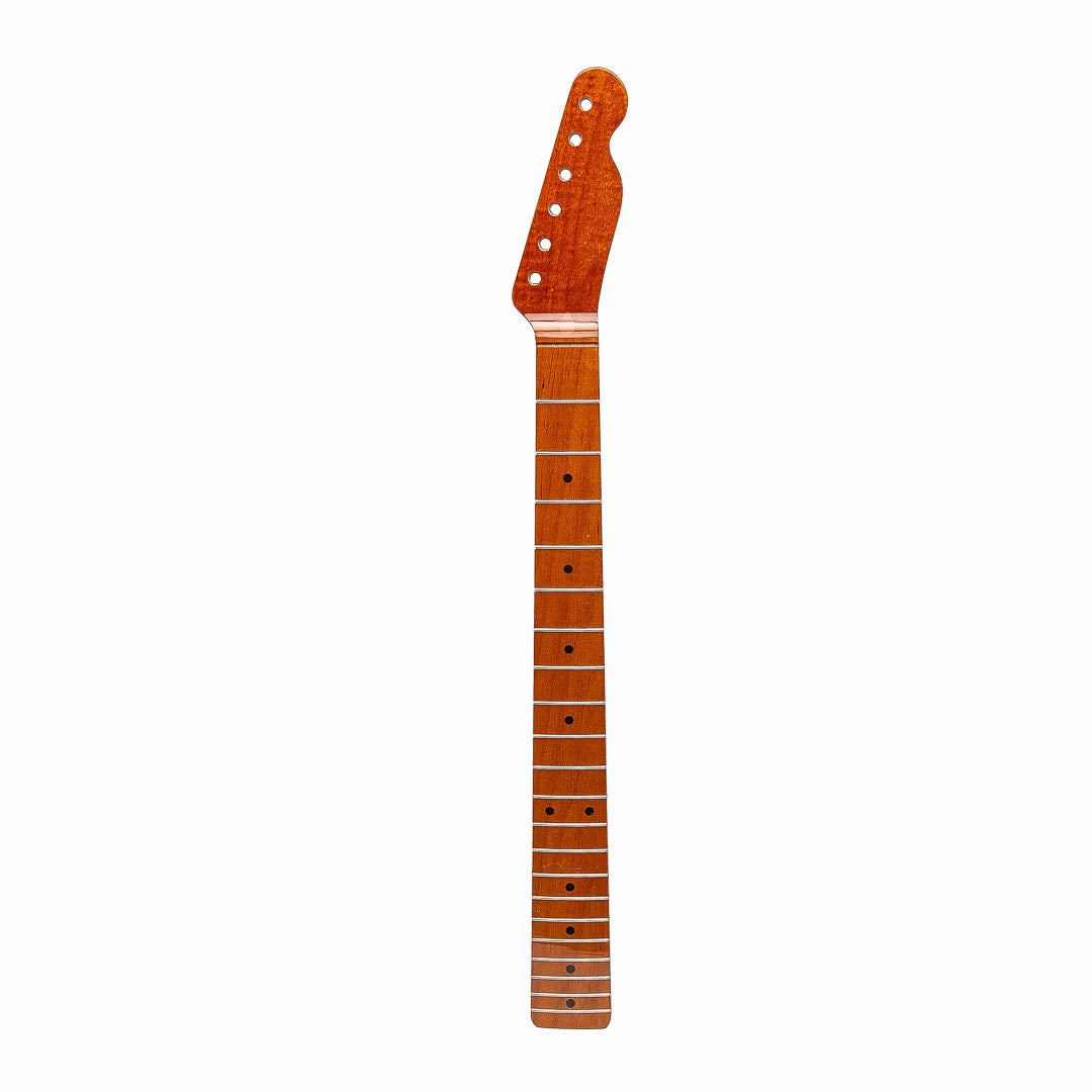 roasted maple tele neck front view
