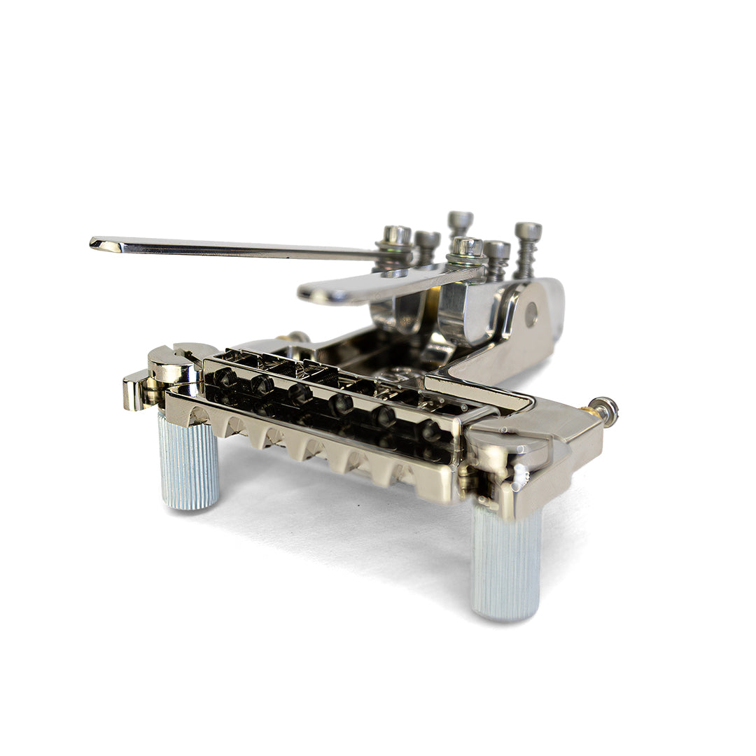 Certano Honky Tonk Special Tailpiece with Badass Wraparound Bridge - Nickel - On Studs