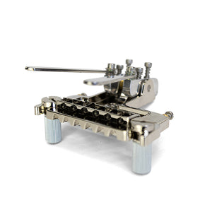 Certano Honky Tonk Special Tailpiece with Badass Wraparound Bridge - Nickel - On Studs