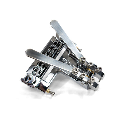 Certano Honky Tonk Special Tailpiece with Badass Wraparound Bridge - Chrome- Tilted