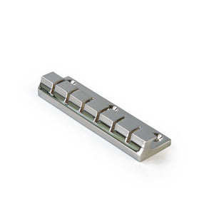goldo tailpiece front angled view nickel