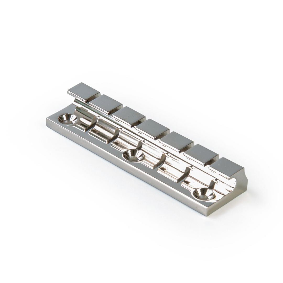 goldo tailpiece rear angled view nickel