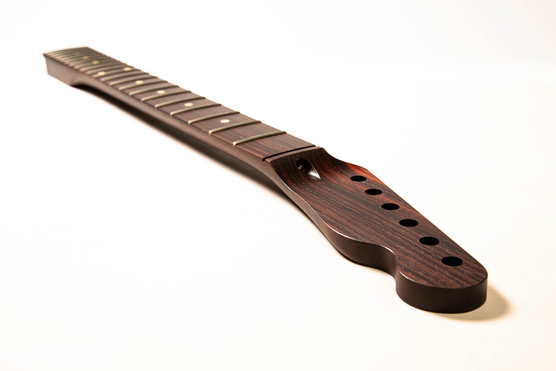 ap select rosewood tele neck angled headstock view