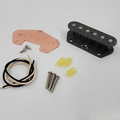 pickup kit with screws, tubing, cover, wire, and plate