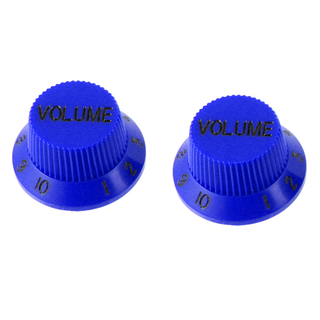 two blue volume knobs