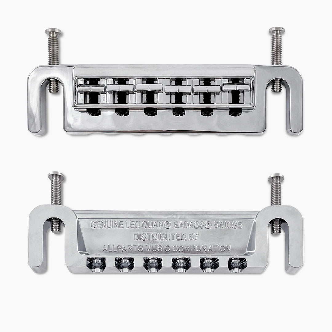 front and back chrome wraparound guitar bridge