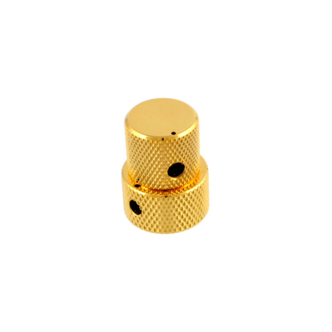 textured gold knob with 2 levels