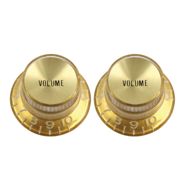 two gold volume knobs