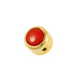 gold finished knob with a red center