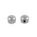 two mini chrome textured knobs front and back view