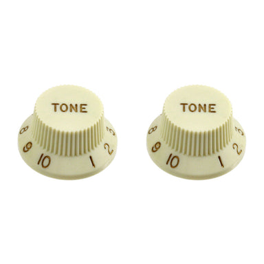 2 mint colored knobs with the word tone