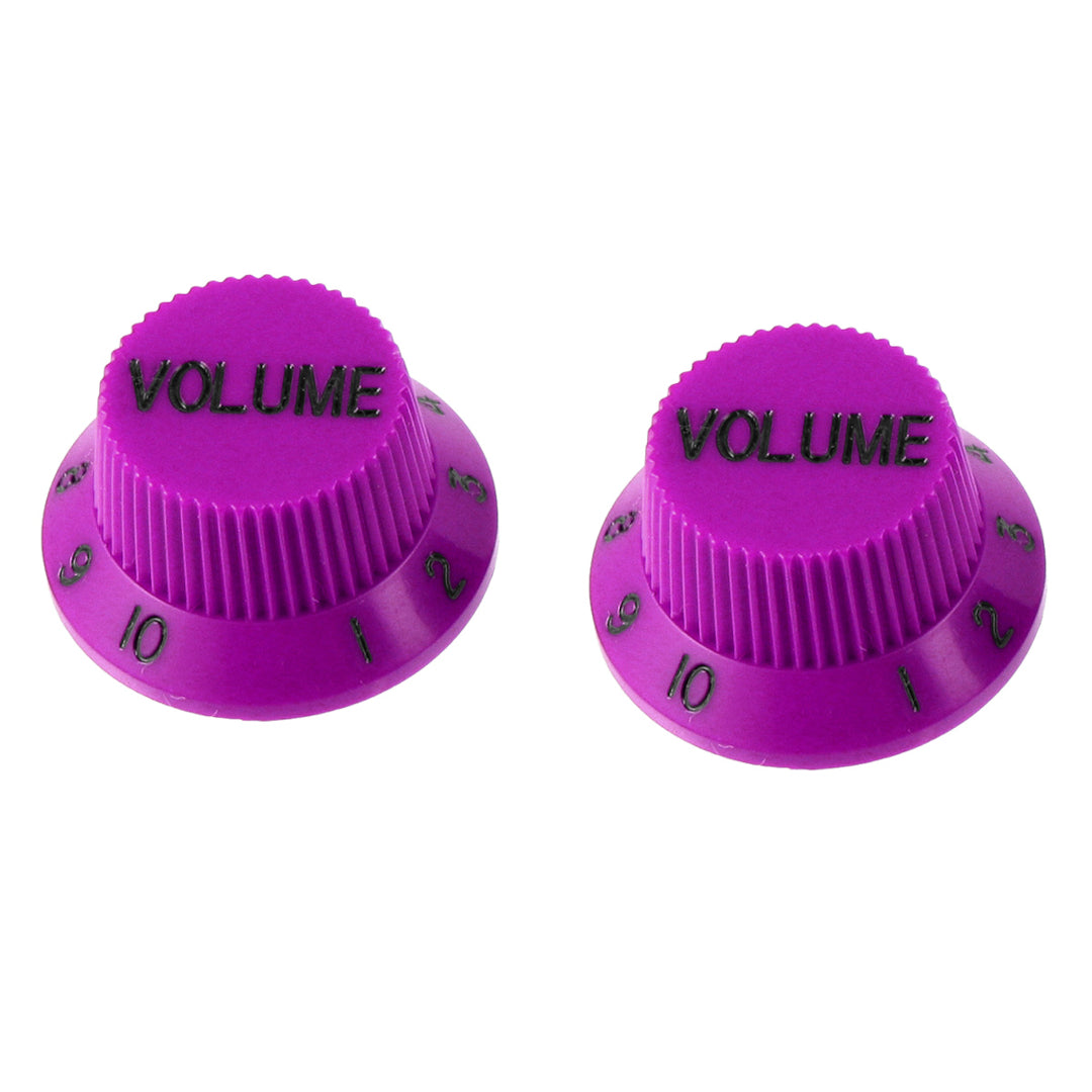 two purple volume knobs
