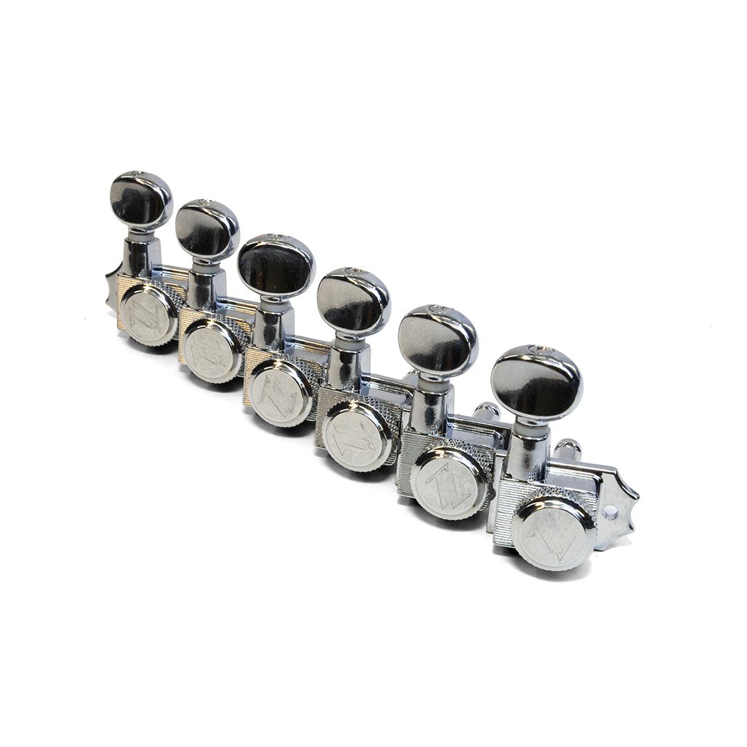 Allparts Top Lock Vin-Mod 6-in-line Locking Tuning Keys  - Set - Chrome