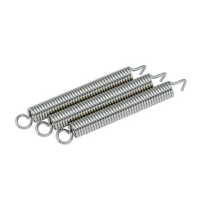 3 silver colored springs