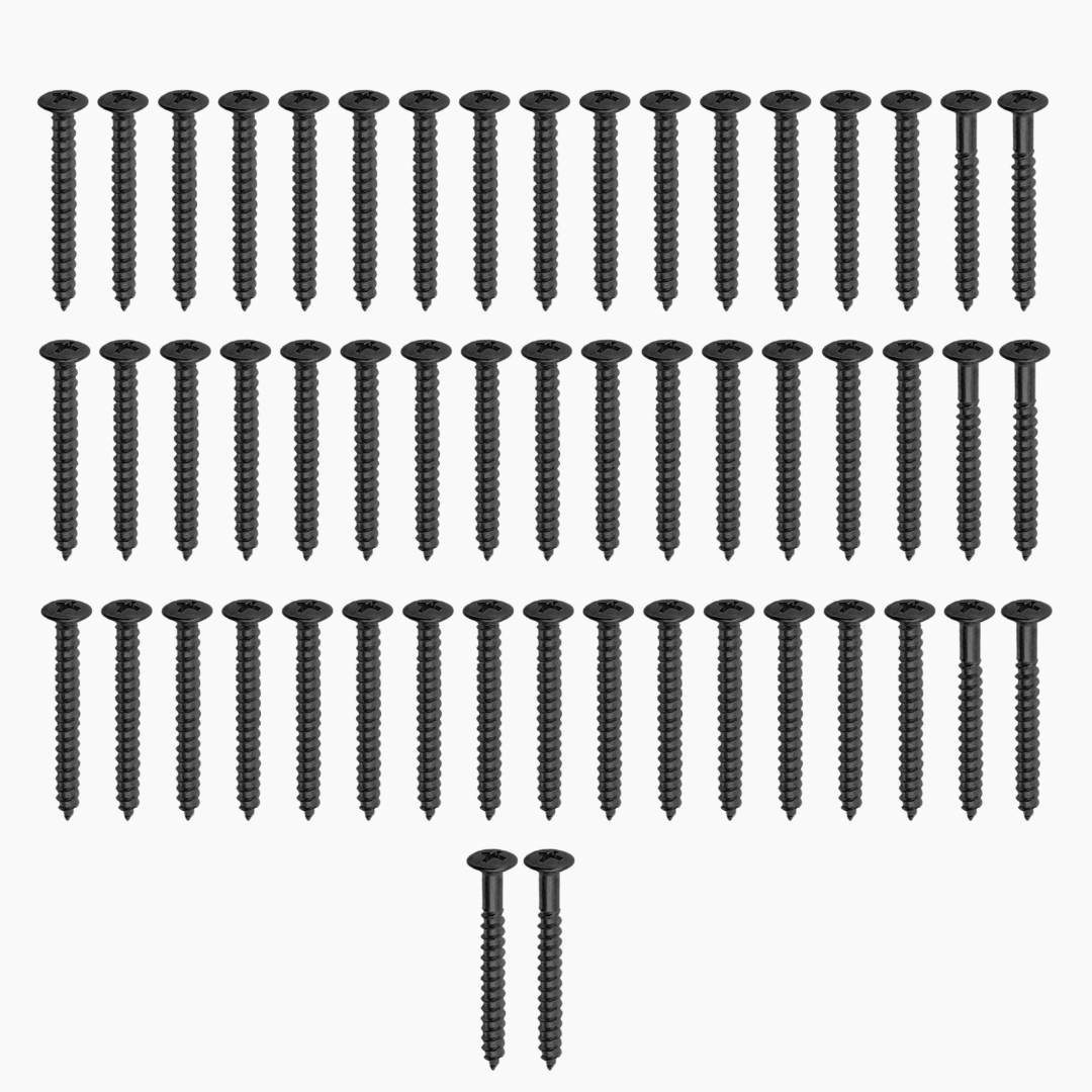 50 black neckplate screws