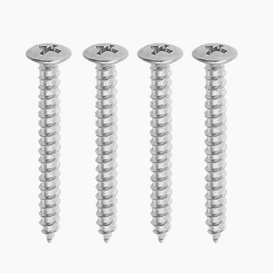 4 chrome neckplate screws