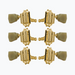 6 gold guitar tuning keys with stripes 