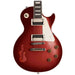 translucent red painted guitar