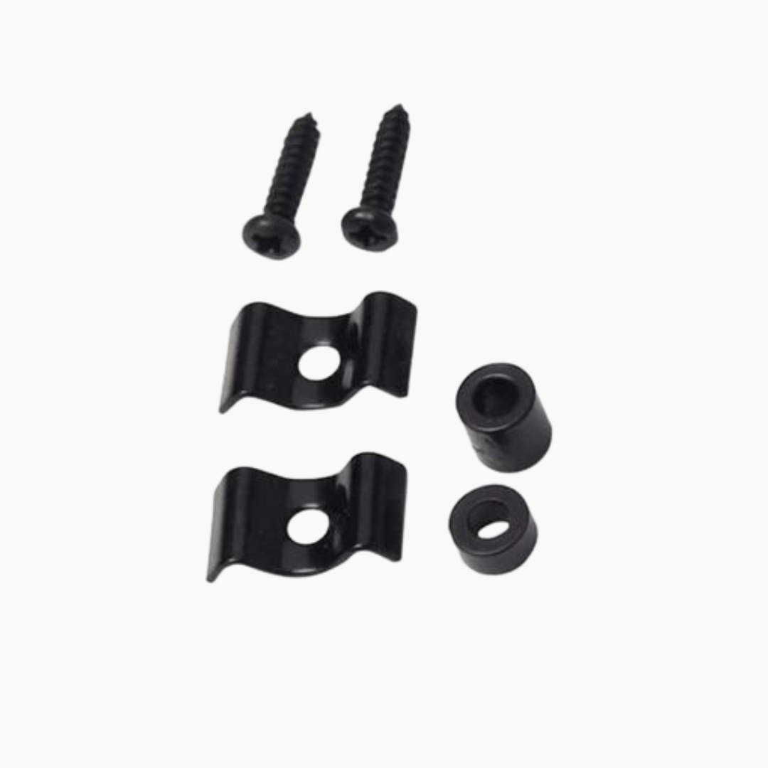 Telecaster® & Stratocaster® Neck Hardware Kit with Locking Tuners - Black Finish