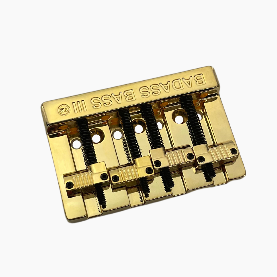 BB-3343 - Leo Quan® Badass III™ 4-String Bass Bridge - Grooved Saddles