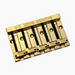 gold faced down 5-string bass bridge with grooved saddles