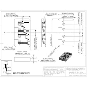 Hipshot B-Style Bass Bridge