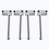 Sillines para puente de bajo ranurados Badass® - Cromo