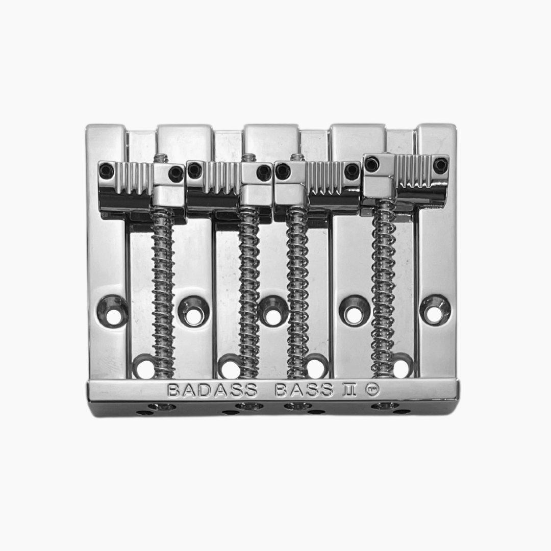 chrome front 4-string bass bridge with  grooved saddles