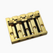gold 4-string bass bridge with  grooved saddles