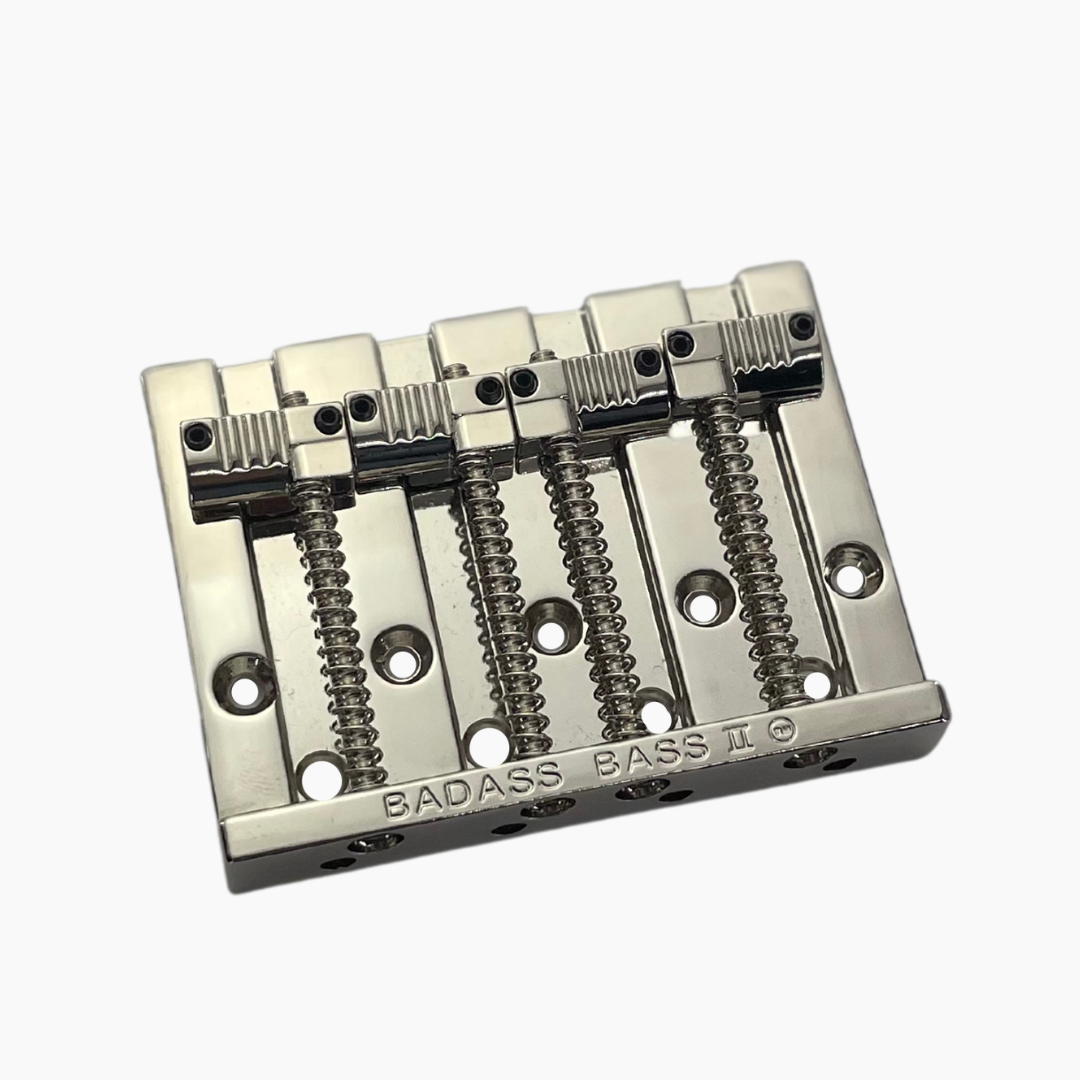 nickel 4-string bass bridge with  grooved saddles