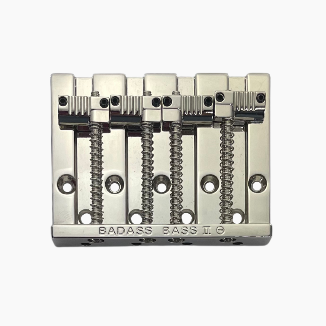 nickel 4-string bass bridge with  grooved saddles