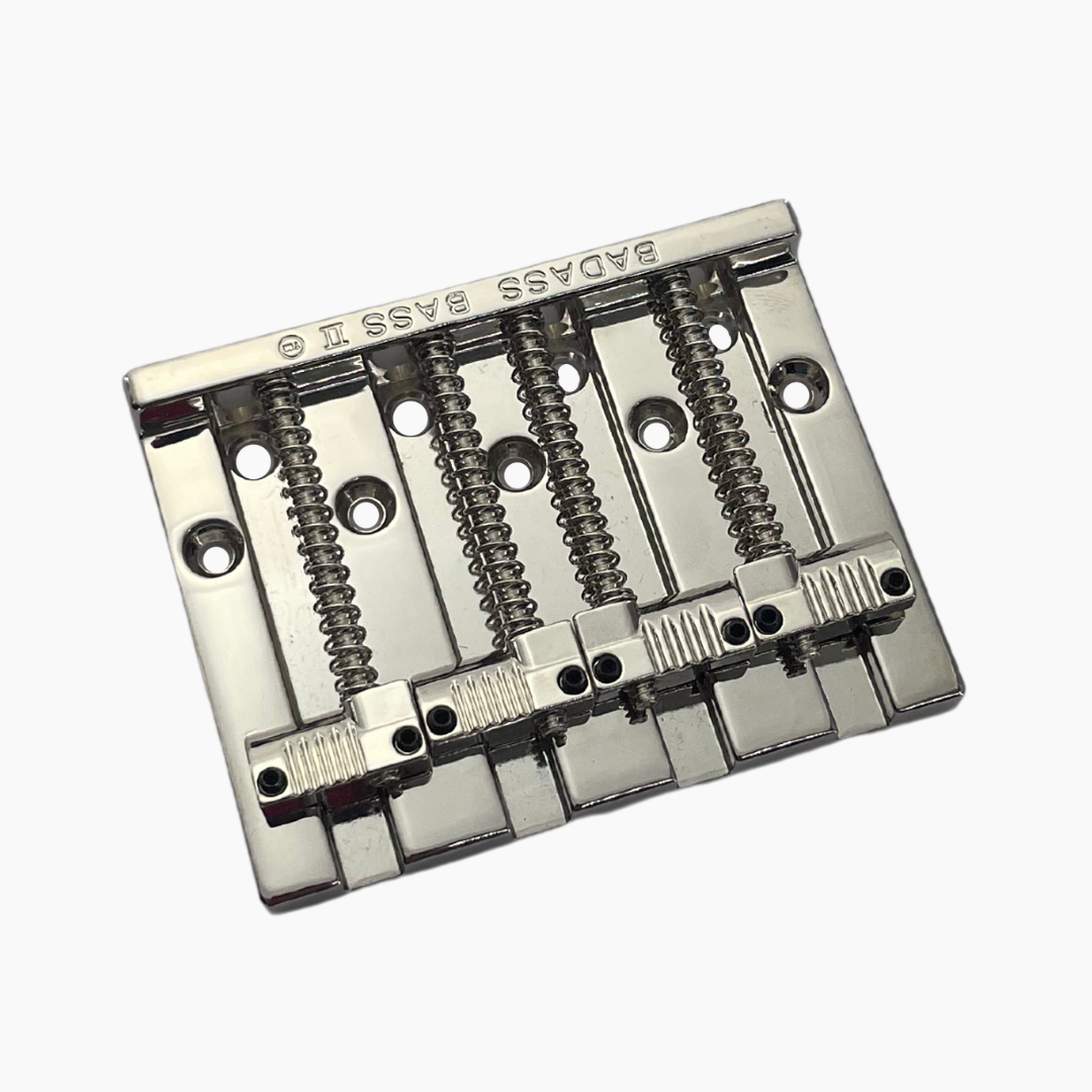 nickel top side down 4-string bass bridge with  grooved saddles