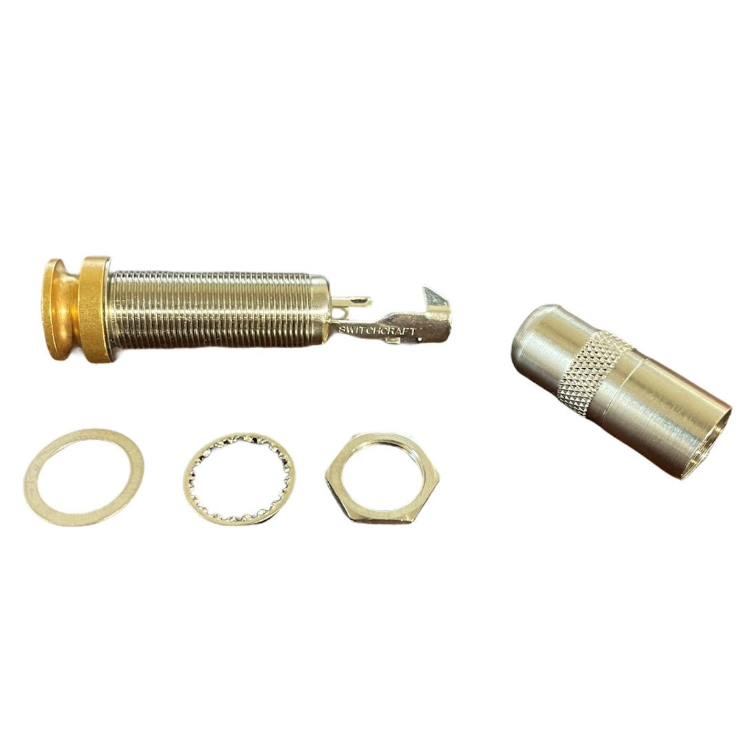 gold disassembled end pin jack conductor