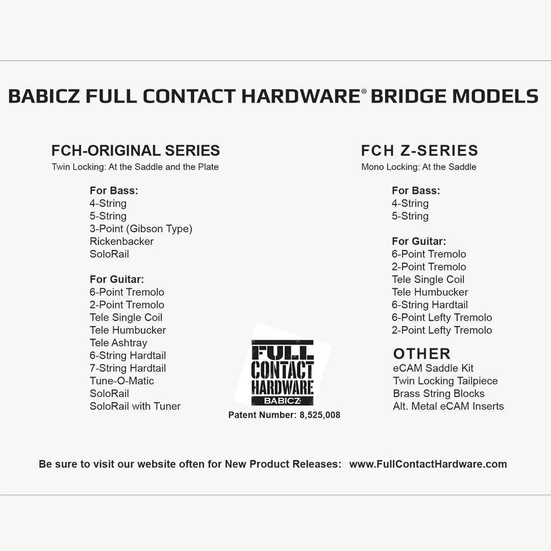 model info for Full Contact ashtray bridge