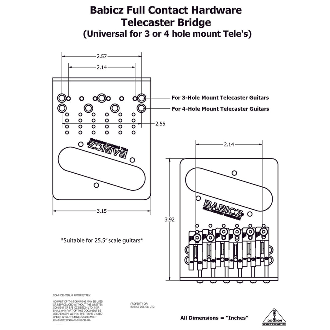 tele style bridge 6 String schematic